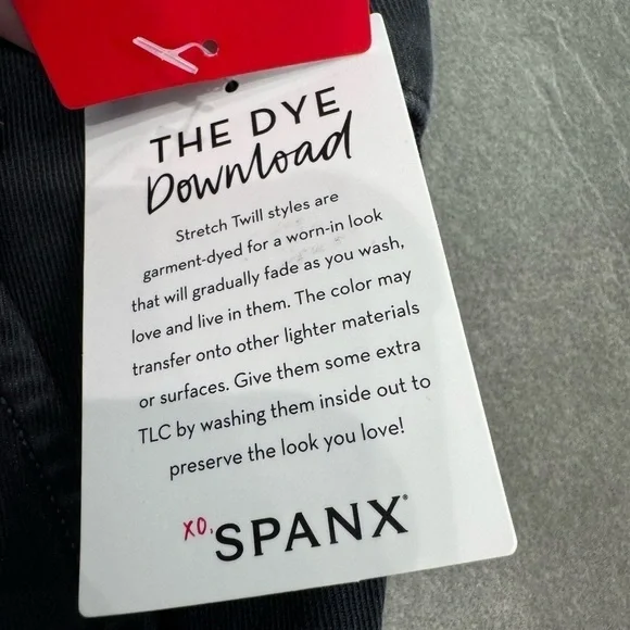 NWT Spanx Twill Stretch Short washed Black High Rise Size XSmall - Picture 2 of 9